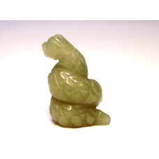 Snake (Cobra) Carved Fetish Bead 0.75 Inch - Aventurine