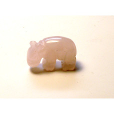 Hippo 1 Inch Figurine - Rose Quartz