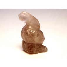 Snake (Cobra) Carved Fetish Bead 0.75 Inch - Amethyst