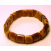 Gemstone Stretch Bracelet - Domed Rectangle Style - Tiger Eye