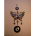 Eye Metal Pendant - Blue Eye with Butterfly (13 cm wide)