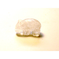 Hippo 1 Inch Figurine - Clear Quartz