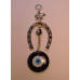 Eye Metal Pendant - Blue Eye with Horseshoe