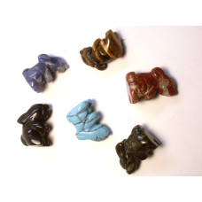 Rabbit (Hands Up) 1 Inch Figurine - Assorted Stones