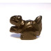 Squirrel Carved Fetish Bead 0.75 Inch - Obsidian Black