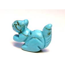 Squirrel 1 Inch Figurine - Howlite Turquoise