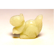 Squirrel Carved Fetish Bead 0.75 Inch - Amazonite