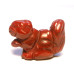 Squirrel Carved Fetish Bead 0.75 Inch - Rainbow Jasper