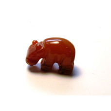 Hippo 1 Inch Figurine - Carnelian Agate