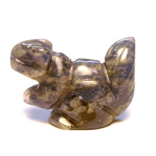 Squirrel Carved Fetish Bead 0.75 Inch - Sodalite