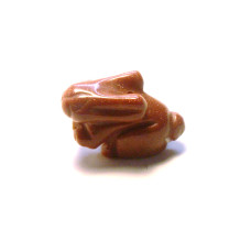 Rabbit (Hands Down) Carved Fetish Bead 0.75 Inch - Goldstone