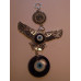 Eye Metal Pendant - Blue Eye with Eagle