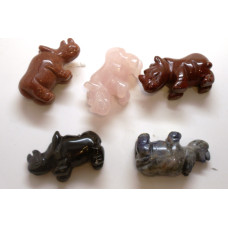 Rhino 1.5 Inch Figurine - Assorted Stones