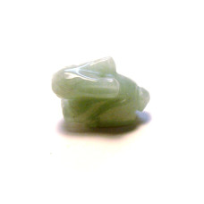 Rabbit (Hands Down) Carved Fetish Bead 0.75 Inch - Aventurine