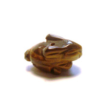 Rabbit (Hands Down) Carved Fetish Bead 0.75 Inch - Tiger Eye