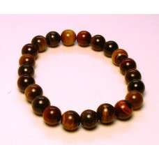 8 mm Gemstone Round Bead Bracelet - 10 pcs pack - Tiger Eye Multi Color