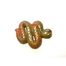 Snake (Sidewinder) 2.25 Inch Figurine - Unakite