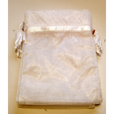 Organza Pouch XLarge 12 piece pack - White