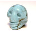 Skull Carved Fetish Bead 0.75 Inch - Howlite Turquoise