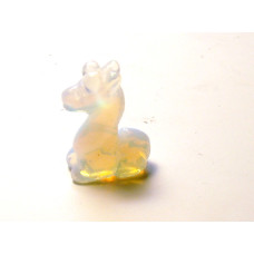 Giraffe Classic Carved Fetish Bead 0.75 Inch - Opalite