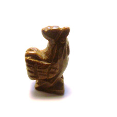 Rooster 1 Inch Figurine - Tiger Eye