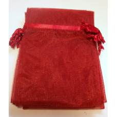 Organza Pouch XLarge 12 piece pack - Burgundy