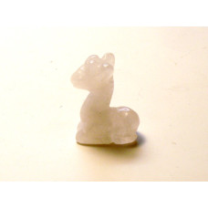 Giraffe Classic Carved Fetish Bead 0.75 Inch - Rose Quartz