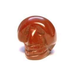 Skull Carved Fetish Bead 0.75 Inch - Rainbow Jasper