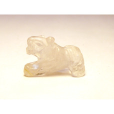 Tiger 1 Inch Figurine - Clear Quartz