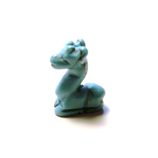 Giraffe Classic Carved Fetish Bead 0.75 Inch - Howlite Turquoise