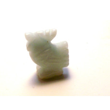 Rooster Carved Fetish Bead 0.75 Inch - Amazonite