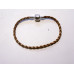 Large Hole Braided Bracelet with Snap Clasp