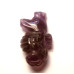 Sea Horse Carved Fetish Bead 0.75 Inch - Amethyst