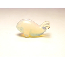 Whale Carved Fetish Bead 0.75 Inch - Opalite