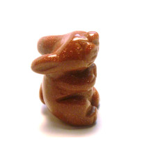 Rabbit (Hands Up) 1 Inch Figurine - Goldstone