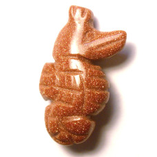 Seahorse 1 Inch Figurine - Goldstone