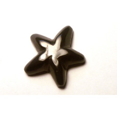 Starfish 1 Inch Figurine - Obsidian Black