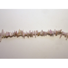 Irregular Gemstone Teeth Strand 16 Inches- Pink Morganite