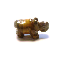 Rhino 1 Inch Figurine - Tiger Eye