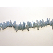 Irregular Gemstone Teeth Strand 16 Inches- Aquamarine