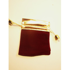 Velvet and Metallic Gold Pouch XLarge 10 piece pack - Burgundy