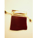 Velvet and Metallic Gold Pouch XLarge 10 piece pack - Burgundy