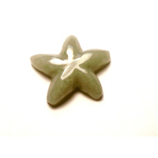 Starfish Carved Fetish Bead 0.75 Inch - Aventurine