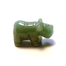 Rhino 1 Inch Figurine - Aventurine