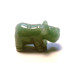 Rhino Carved Fetish Bead 0.75 Inch - Aventurine