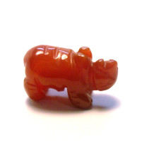 Rhino 1 Inch Figurine - Carnelian Agate