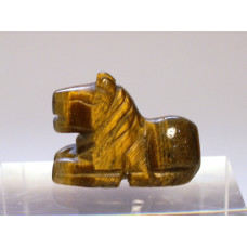 Horse Sitting 1 Inch Figurine - Tiger Eye