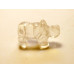 Rhino Carved Fetish Bead 0.75 Inch - Clear Quartz