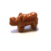 Rhino Carved Fetish Bead 0.75 Inch - Goldstone