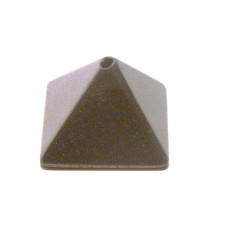 Pyramid Carved Fetish Bead 0.75 Inch - Hematite